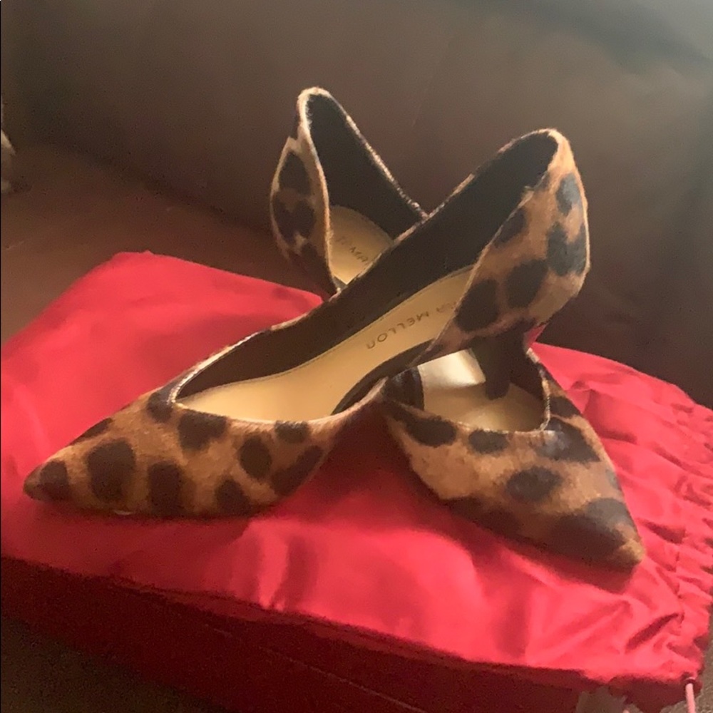 Tamara Mellon Pivot 55 Leopard Print Heels, Size 7